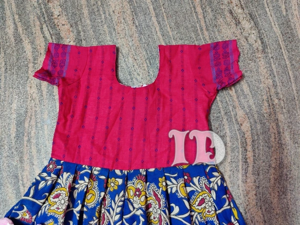 1201/kalamkari Full Frock - 7yr