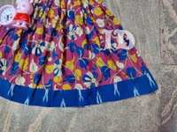 1202/pink Kalamkari Full Frock - 3yr