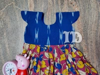 1202/pink Kalamkari Full Frock - 3yr