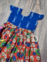 1203/Red Kalamkari Full Frock - 3yr