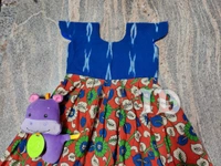 1203/Red Kalamkari Full Frock - 3yr