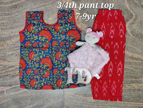 1208/red Ikkat Pant Top - 8yr