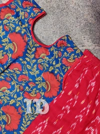 1208/red Ikkat Pant Top - 8yr