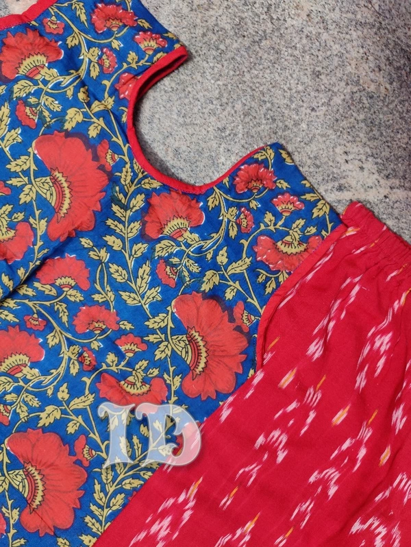 1208/red Ikkat Pant Top - 8yr