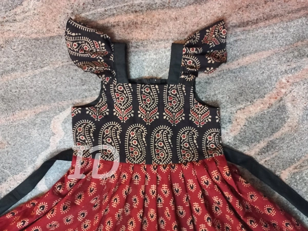 1212/ajrakh Frock - 4yr