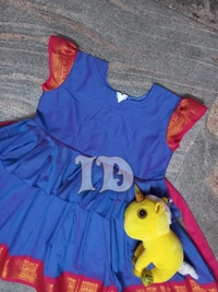 1218/blue Kalyani Cotton Frock  - 4yr