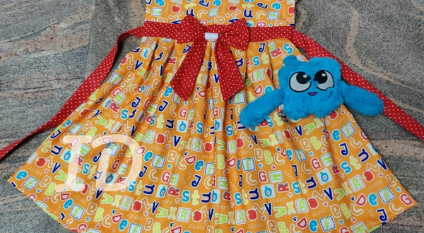 1222/ Orange Frock  - 3yr