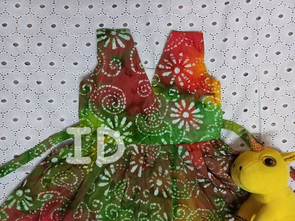 1227/batik Multi Frock - 6yr
