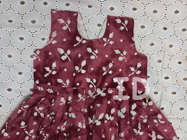 1228/merron Batik Frock - 4yr