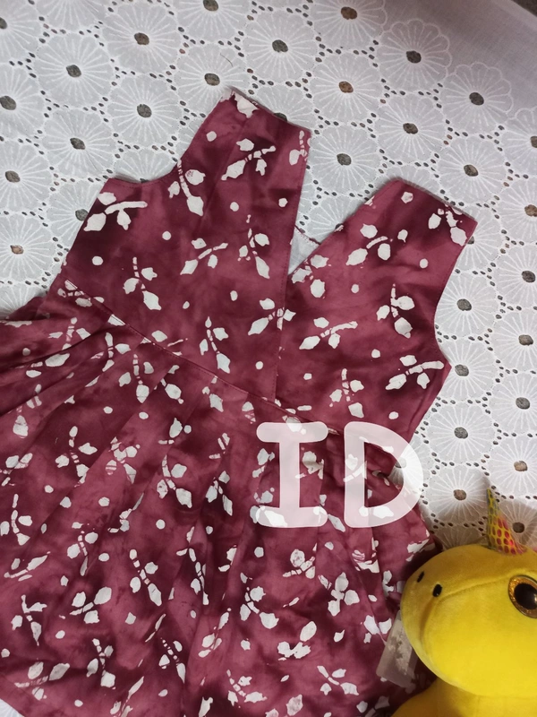 1228/merron Batik Frock - 4yr