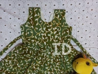 1230/green Batik Frock  - 2yr