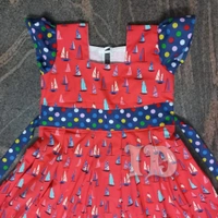 1233/ Orange Poplin Frock - 5yr
