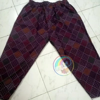 1236/cotton casual Pant  - wine