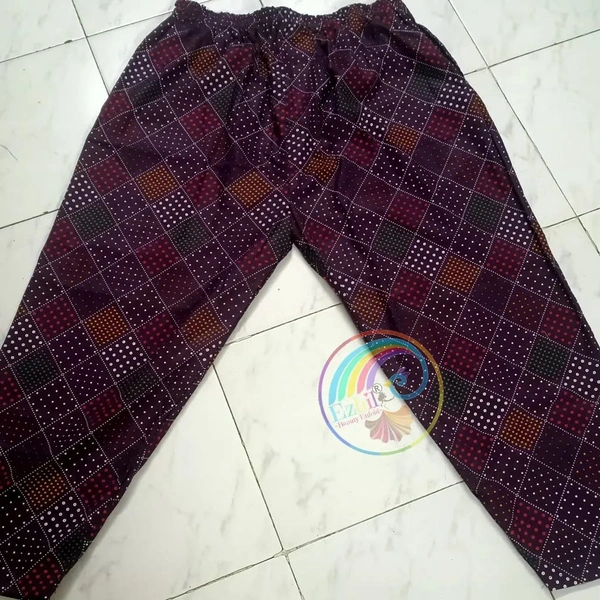 1236/cotton casual Pant  - wine