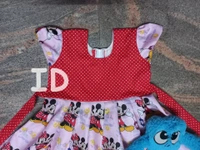 1238/mickey Slub Frock - 4yr