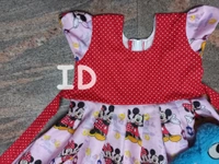 1238/mickey Slub Frock - 4yr