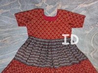 1245/ajrakh 3 Tier Anarakali Kurti - 4xl
