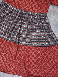 1245/ajrakh 3 Tier Anarakali Kurti - 4xl