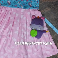 1252/Unicorn Pink Frock  - 5yr