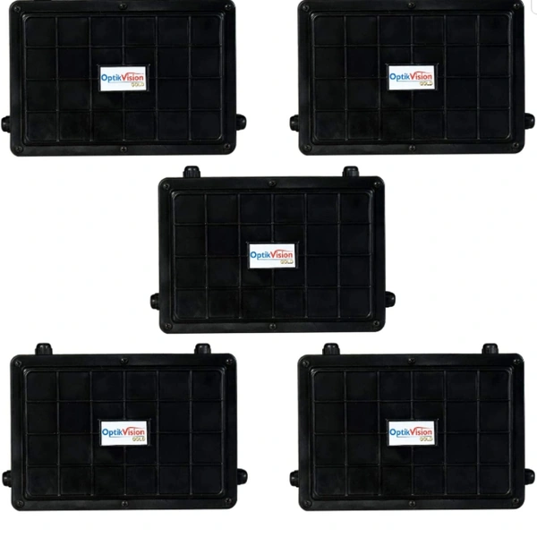 Set Of 5 Fiber Optic Joint Box 4 - Black, ‎ 26 x 9 x 20 cm; 900 Grams