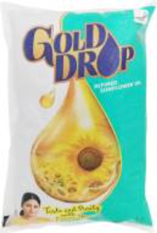 Gold Drop Refined sunflower oil( గోల్డ్ డ్రాప్ రిఫైన్డ్ సన్ ఫ్లవర్ ఆయిల్) - 1L