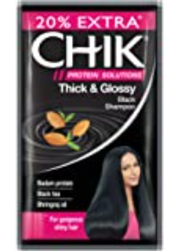 CHIK  Black Shampoo Sachets(చిక్ బ్లాక్ షాంపూ సాచెట్స్) 6ml - Pack of 12