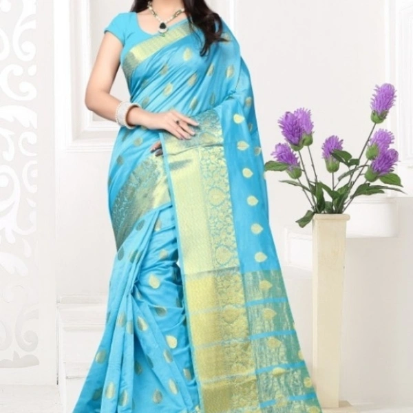 Fashion Saree - sky blue