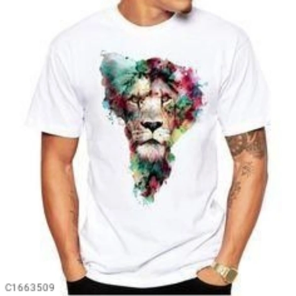 Tom Scott Polyester Printed Half Sleeves T-Shirts - L