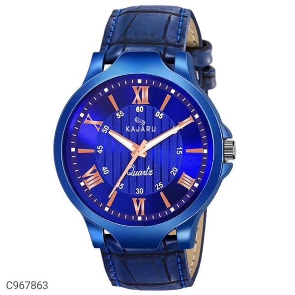 Men's PU Leather Watches Vol - 7 - blue