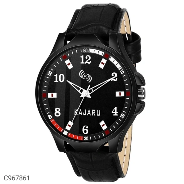 Men's PU Leather Watches Vol - 7 - black