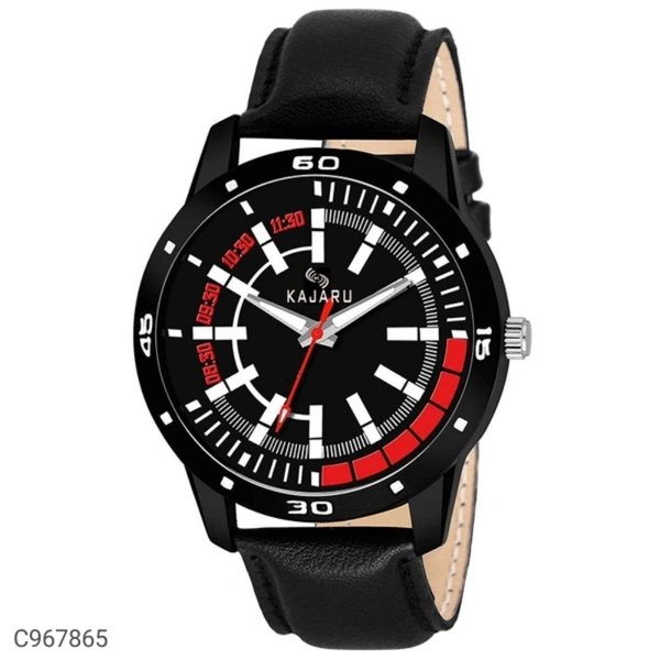 Men's PU Leather Watches Vol - 7 - back ' red