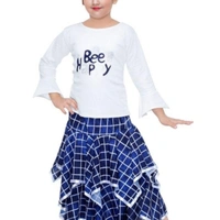 Kids Printed Top Skirt Set