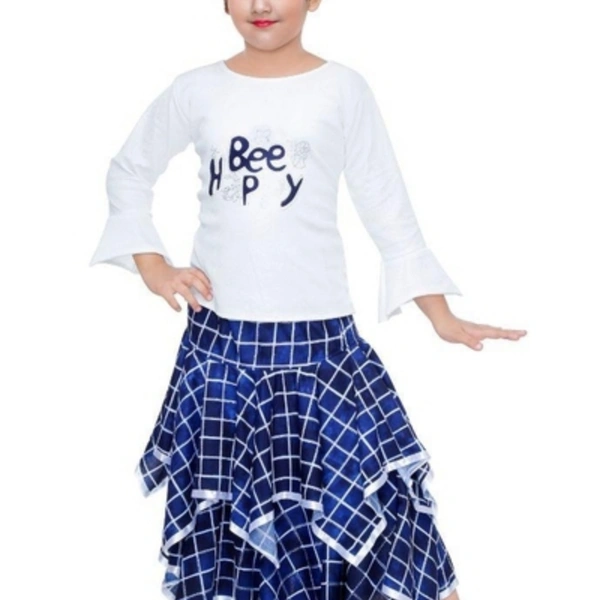 Kids Printed Top Skirt Set