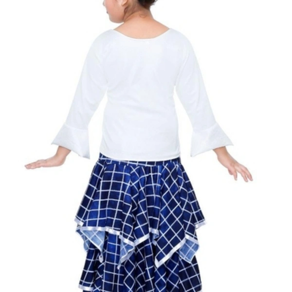 Kids Printed Top Skirt Set