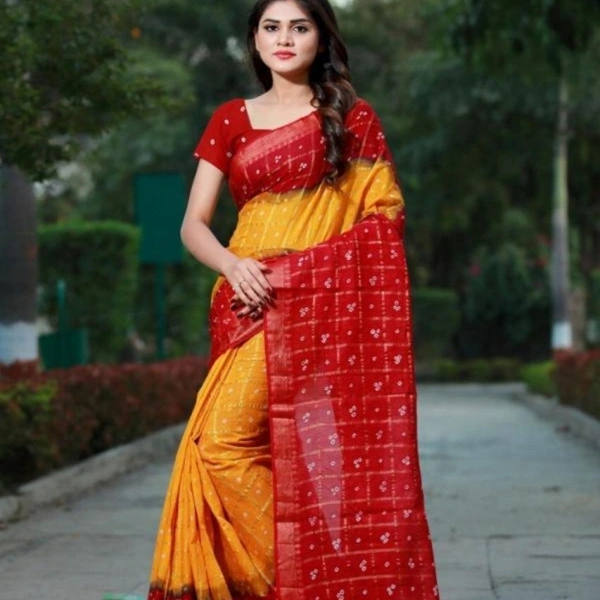 Unique Bhagalpuri Silk Check With Printed Sarees