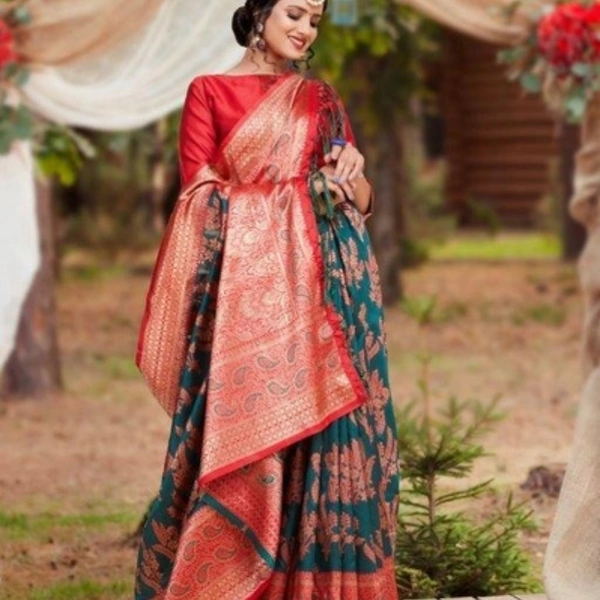 Elegant Jacquard Art Silk Saree - 4