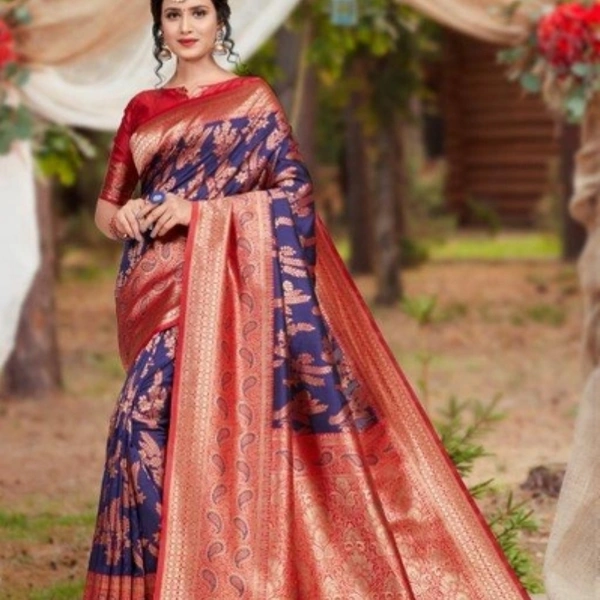 Elegant Jacquard Art Silk Saree - 2