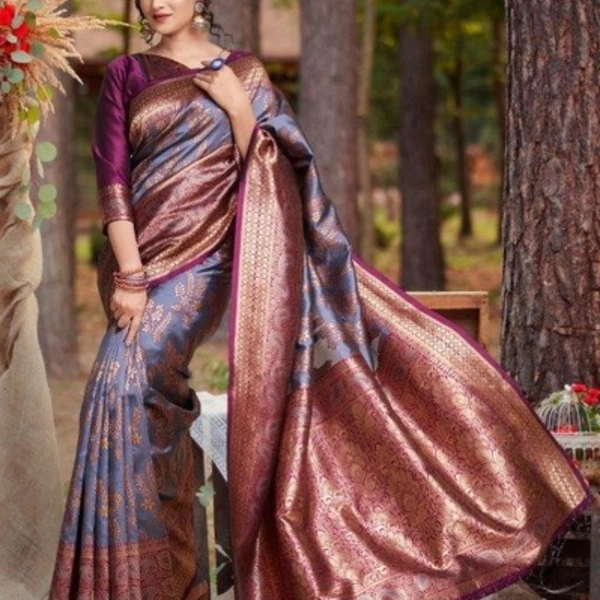 Elegant Jacquard Art Silk Saree - 1
