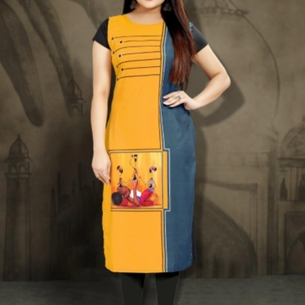Desi Closet Stunning Printed Crepe Kurtis