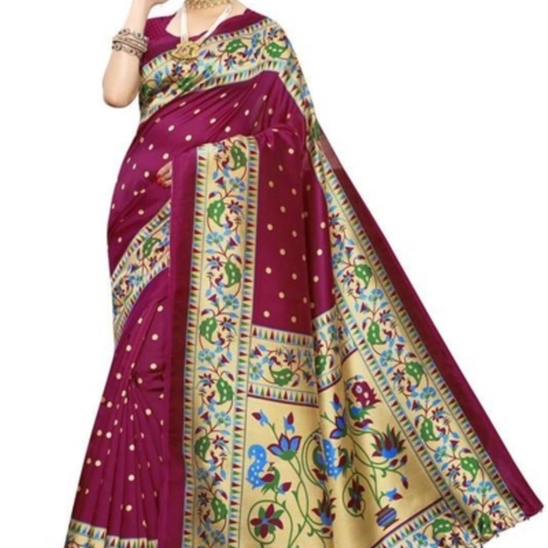 Stunning Printed Art Silk Saree