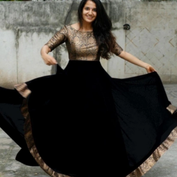 Special Jacquard Work Georgette Gowns