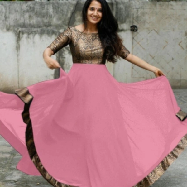 Special Jacquard Work Georgette Gowns