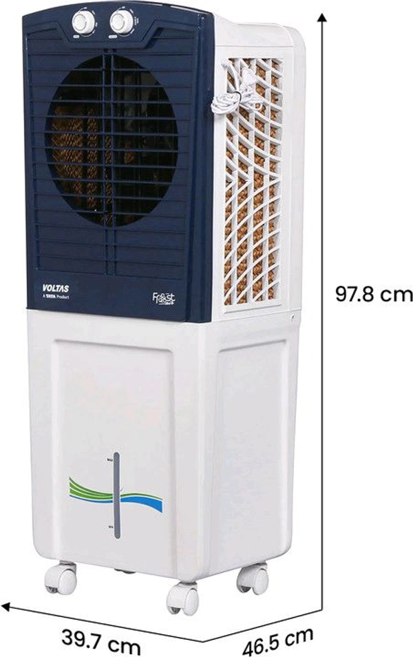 Voltas 45 L Room/Personal Air Cooler (White::Blue, Frost Air 45, with Swing Control)