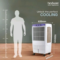 Hindware Smart Appliances 85 L Desert Air Cooler Anti-Bacterial Protection, Inverter Compatible (Lavender and white, Vectra)