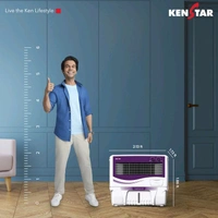 Kenstar 60 L Window Air Cooler Anti-Bacterial Protection, Inverter Compatible, Collapsible Louver, 5 Star BEE Rating (PURPLE & WHITE, COOLWAVE 60)