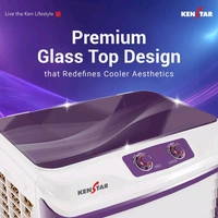 Kenstar 105 L Desert Air Cooler Honeycomb Pads, Anti-Bacterial Protection, Inverter Compatible, Collapsible Louver, 5 Star BEE Rating (WHITE & PURPLE, DOMINAR HC PRO 105)