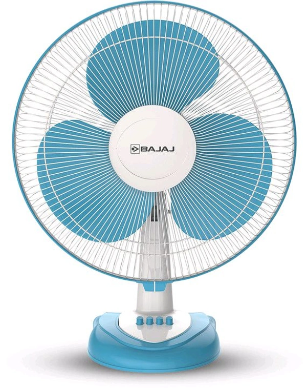 BAJAJ Crest Neo with 400 mm Table Fan (Fiji Blue & White | Pack of 1)