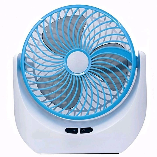 Terviiix High Speed Rechargeable Table Fan with LED Light For Home, Kitchen, Office Ultra High Speed 1400 mm Table Fan (5 Star | Blue | Pack of 1)