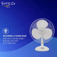 HAVELLS Swing LX|120 ribs guard|Jerk free oscillation|Impressive air delivery| Low Noise with Energy Saving 400 mm Ceiling Fan (White | Pack of 1)