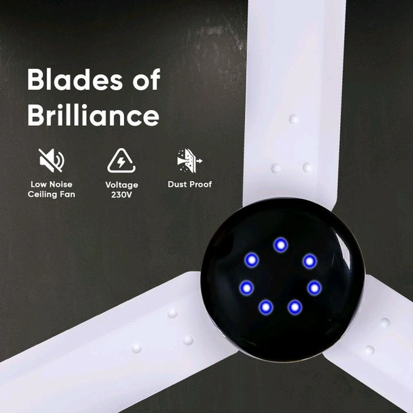 Cadlec SmartSave with BLDC Motor with Remote 1200 mm Ceiling Fan (5 Star | White | Pack of 1)